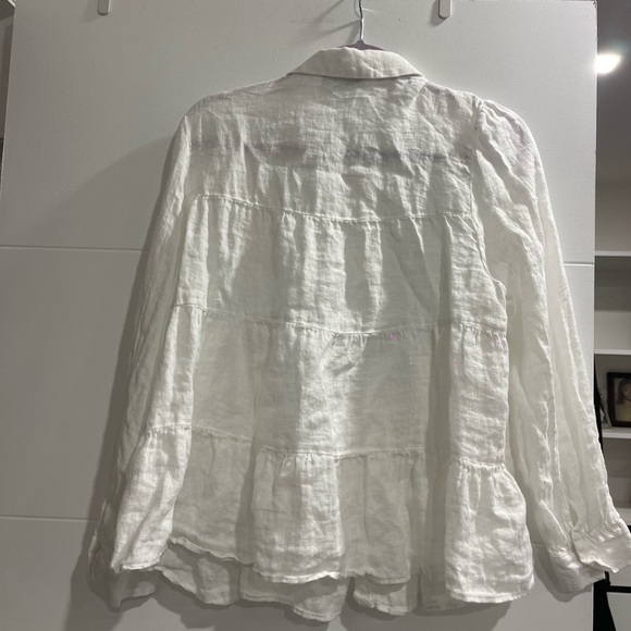 Zara Cream Button Down Casual Shirt - Picture 5 of 7